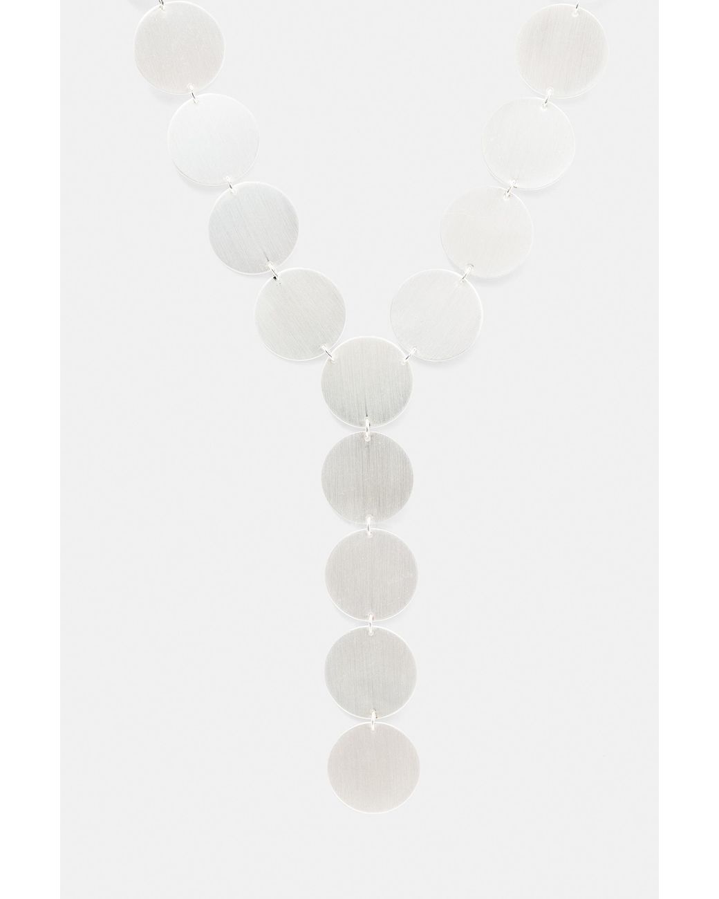 Pull&Bear White Circle Lariat Necklace