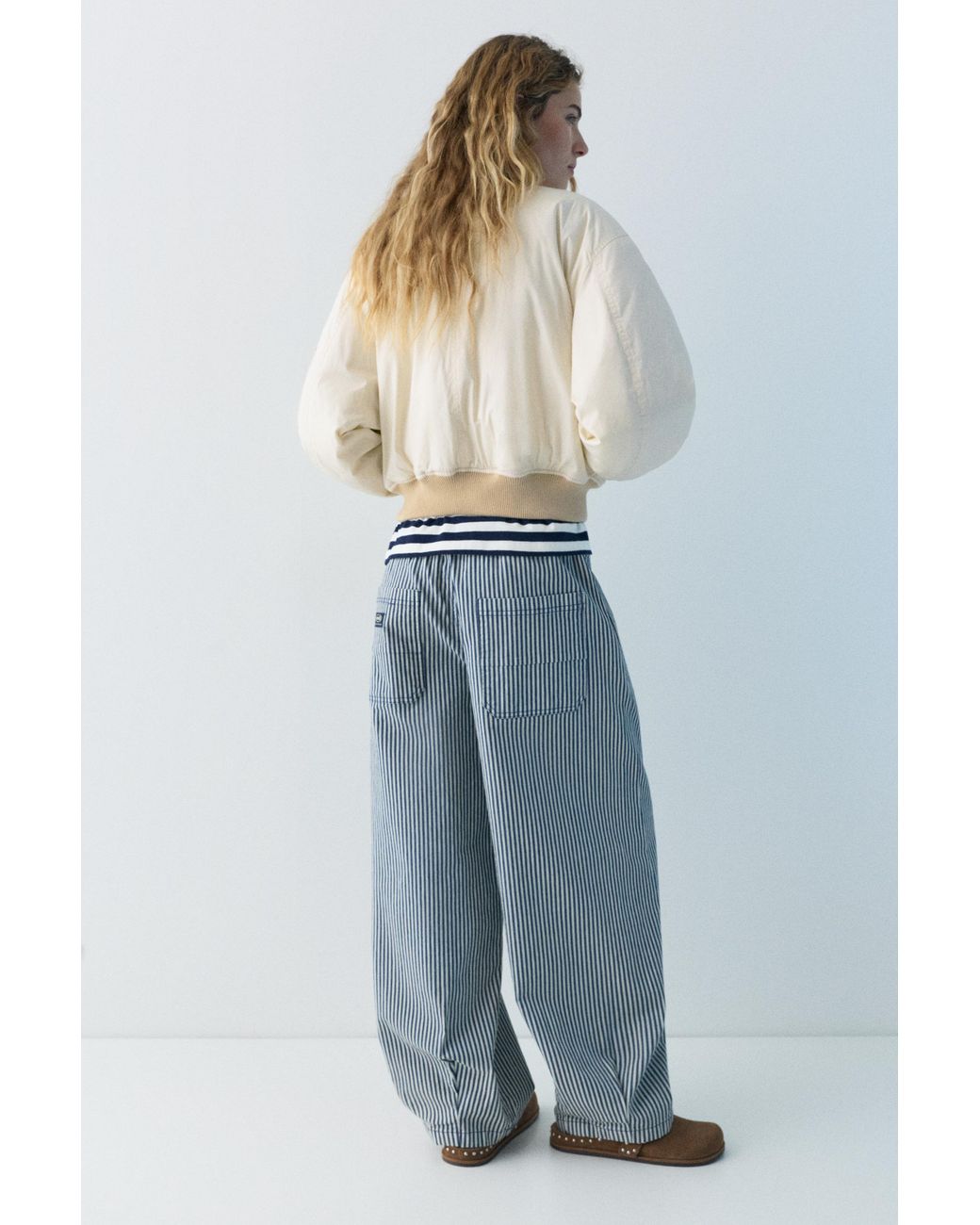 Pull&Bear Natural Bomber Jacket