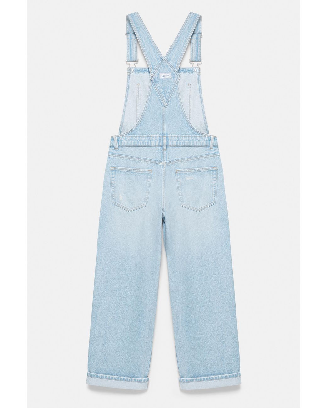 Pull&Bear Blue Long Denim Dungarees