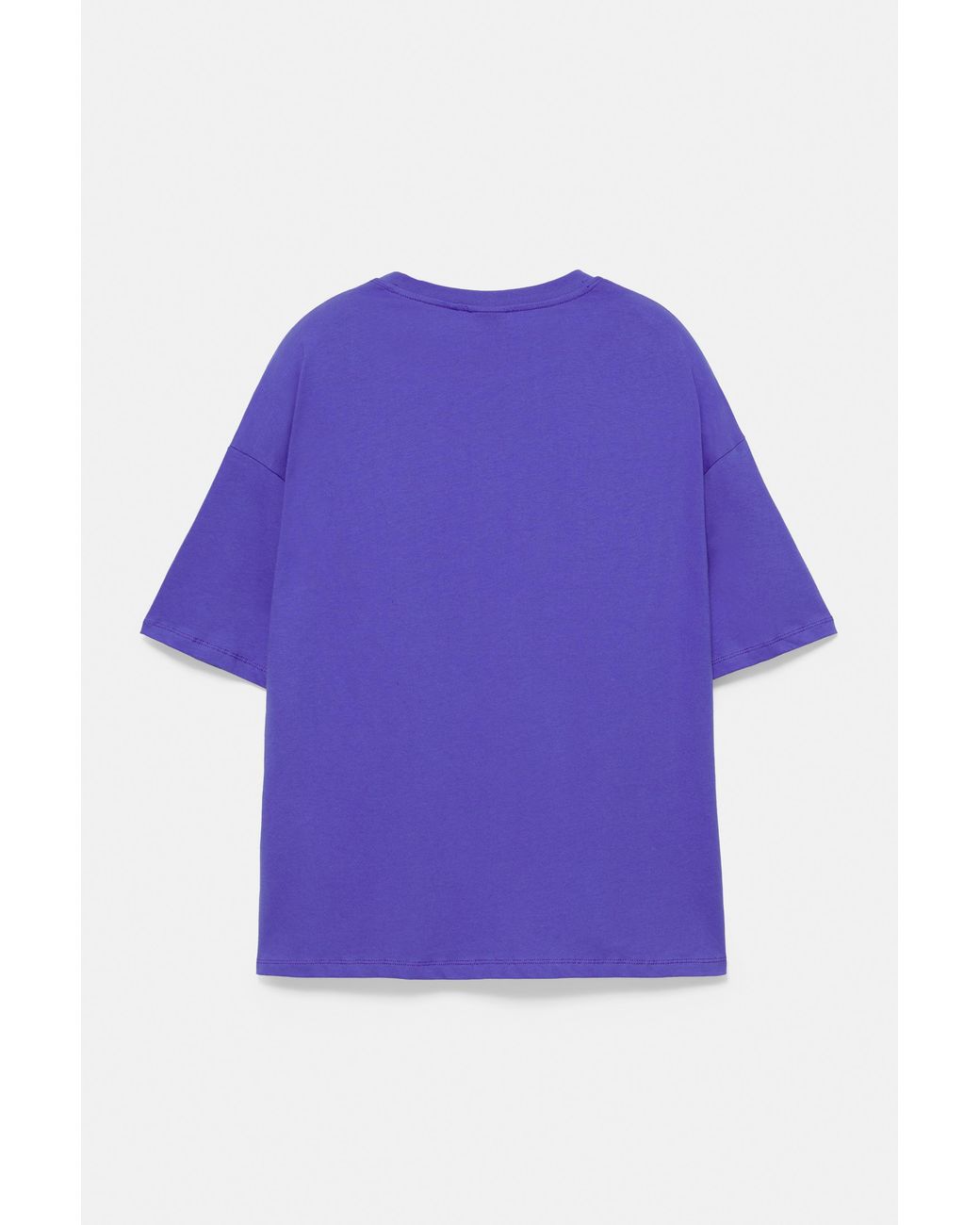 Pull&Bear Purple Stwd Label T-Shirt for men