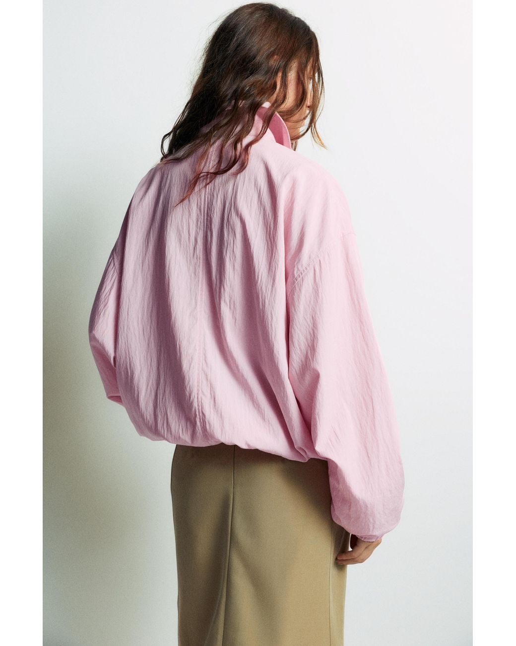 Pull&Bear Pink Oversize Fluid Jacket