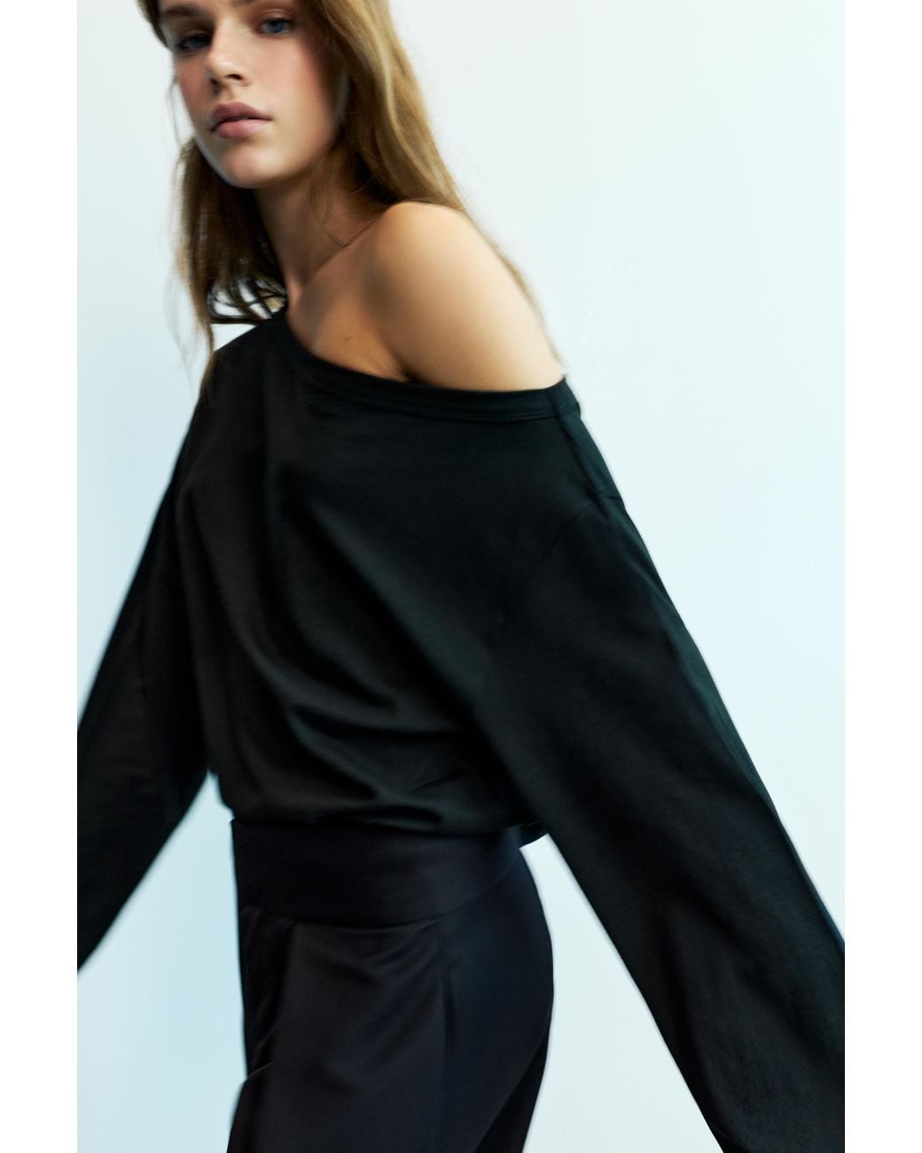 Pull&Bear Blue Asymmetric Oversize T-Shirt