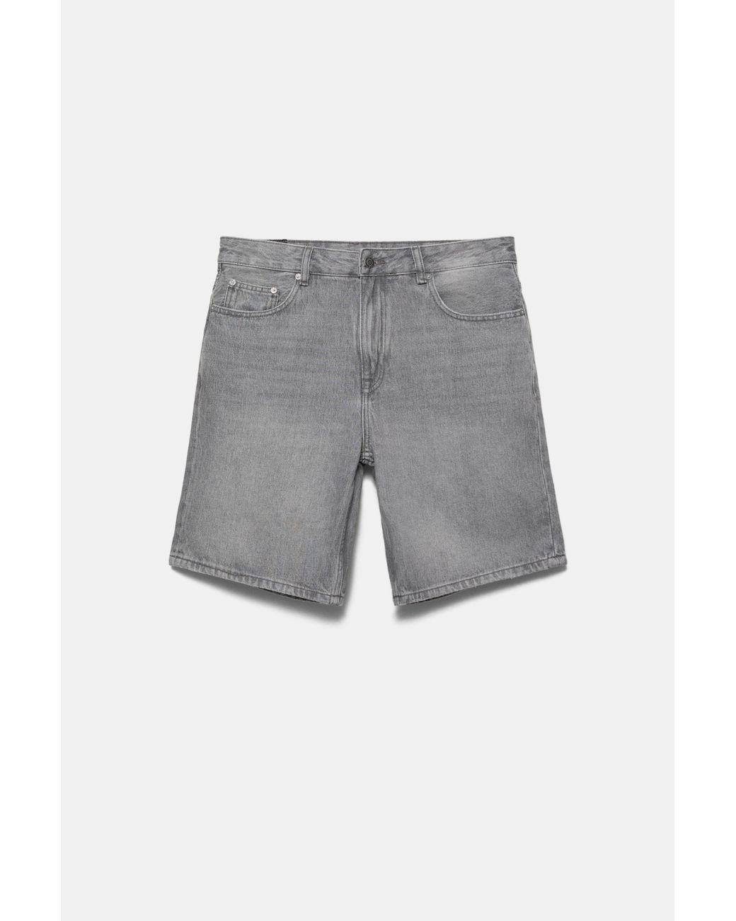 Pull&Bear Standard Fit Denim Short in het Blue voor heren