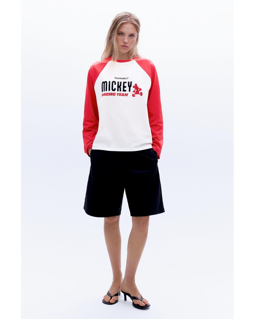 Pull&Bear Multicolor Disney X F1 Raglan Sleeve T-Shirt