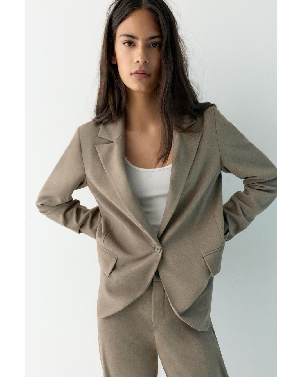 Pull&Bear Basic Blazer in het Gray