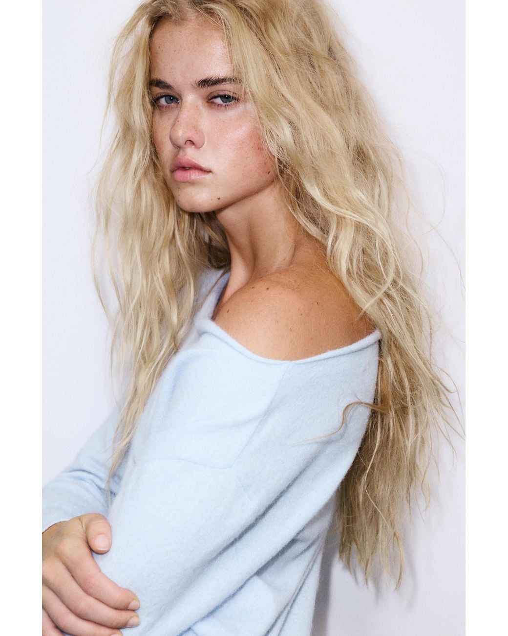 Pull&Bear White Boat-Neck Jumper