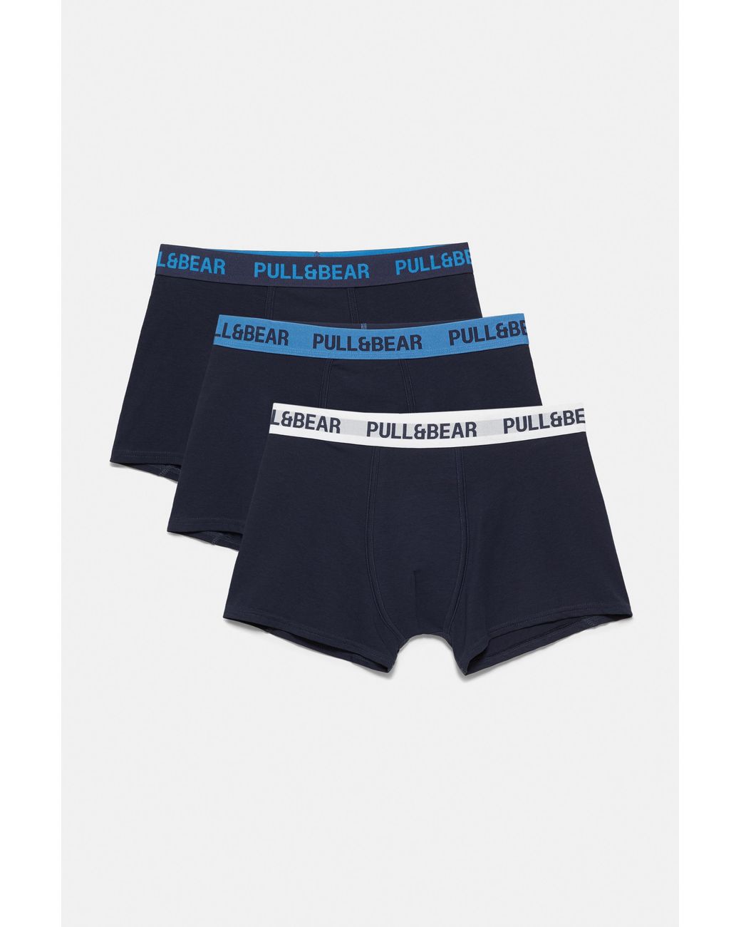 Pull&Bear Blue Pack Of 3 Boxers for men