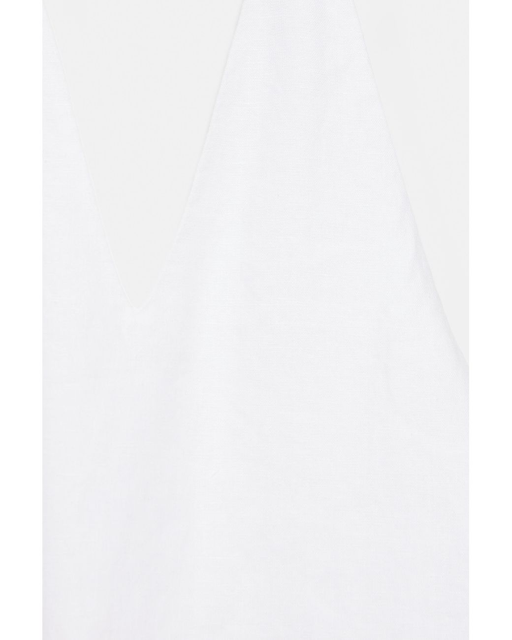 Pull&Bear White 100% Linen Halter Top