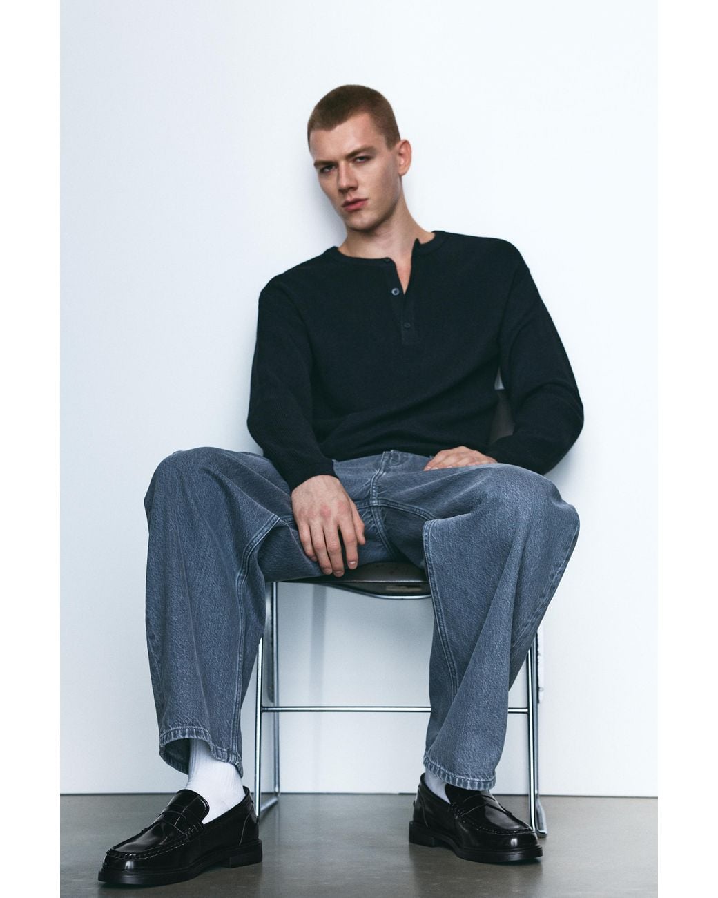 Pull&Bear Blue Casual Loafers for men