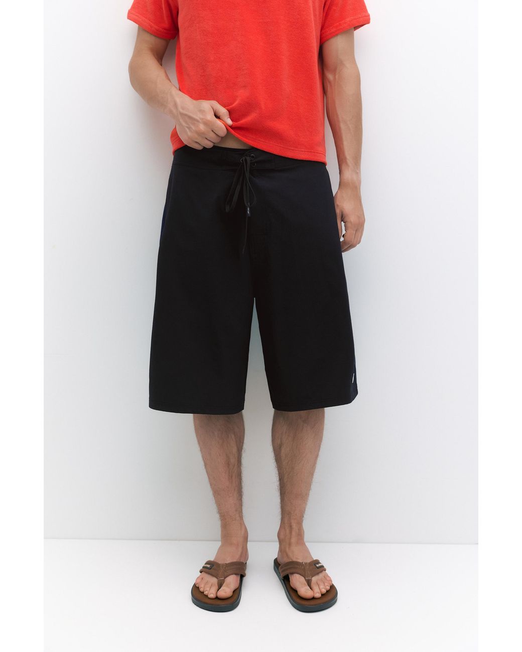 Pull&Bear Black Pleasures X Stwd Swim Shorts for men