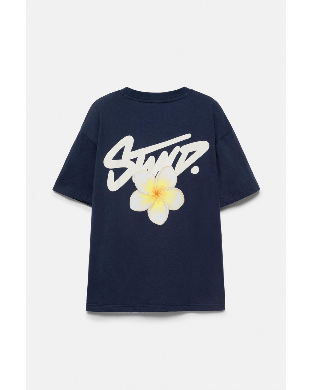 Pull&Bear Blue Oversize Floral Graphic T-Shirt
