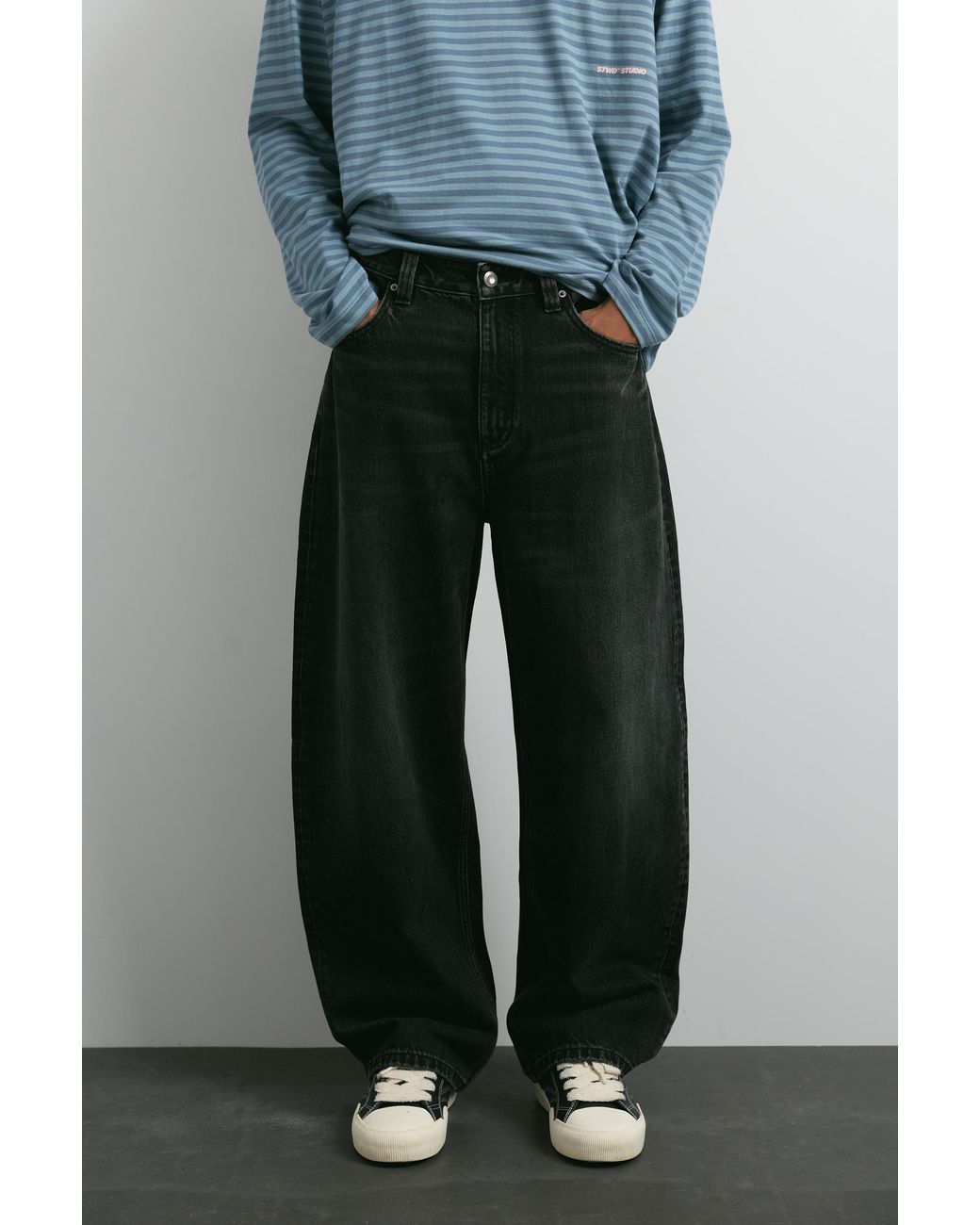 Pull&Bear Baggy Pofmouw Jeans in het Gray voor heren
