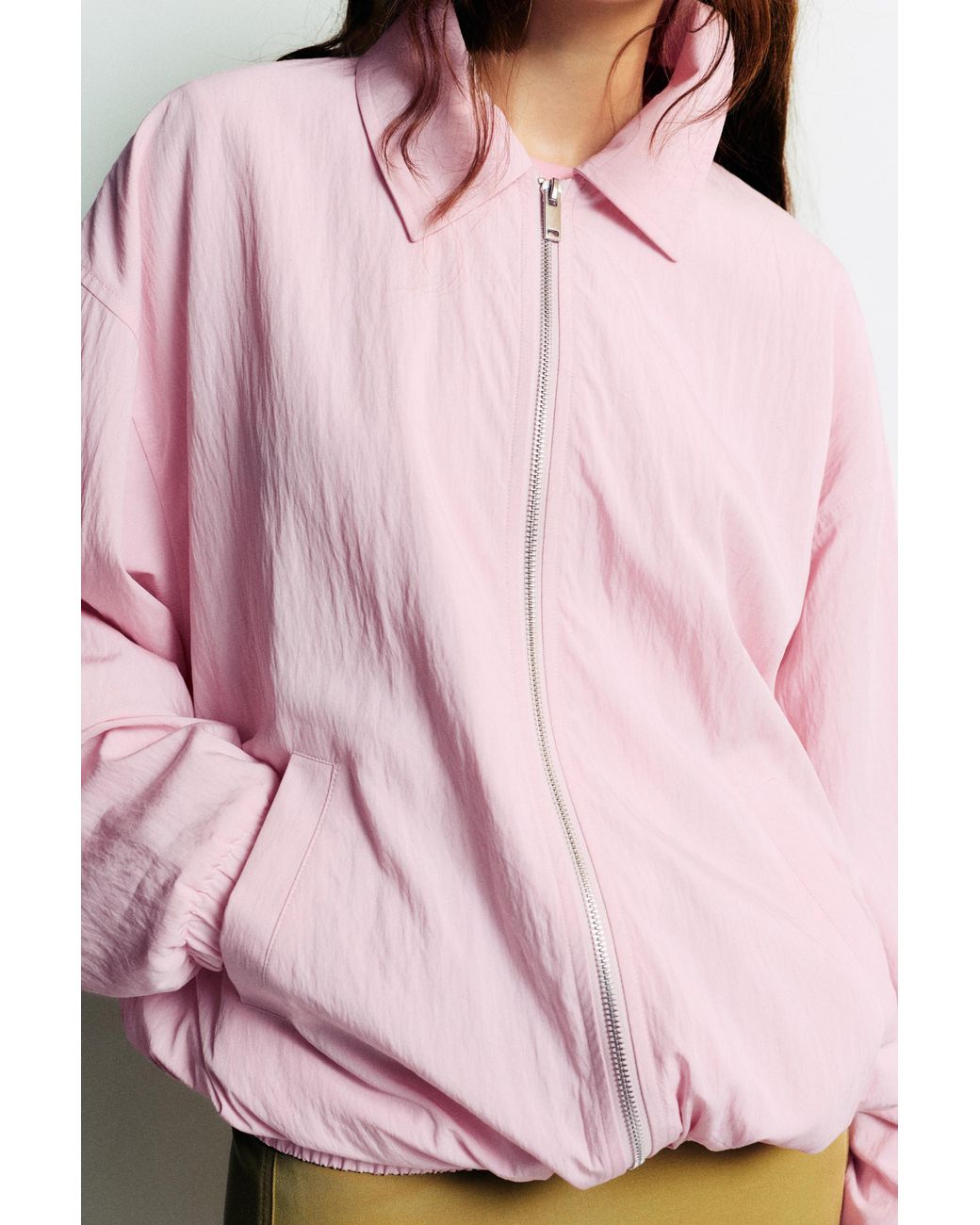 Pull&Bear Pink Oversize Fluid Jacket