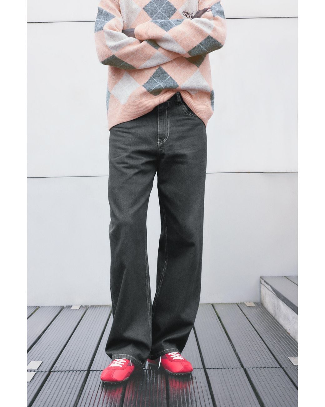 Pull&Bear White Straight-Leg Jeans for men
