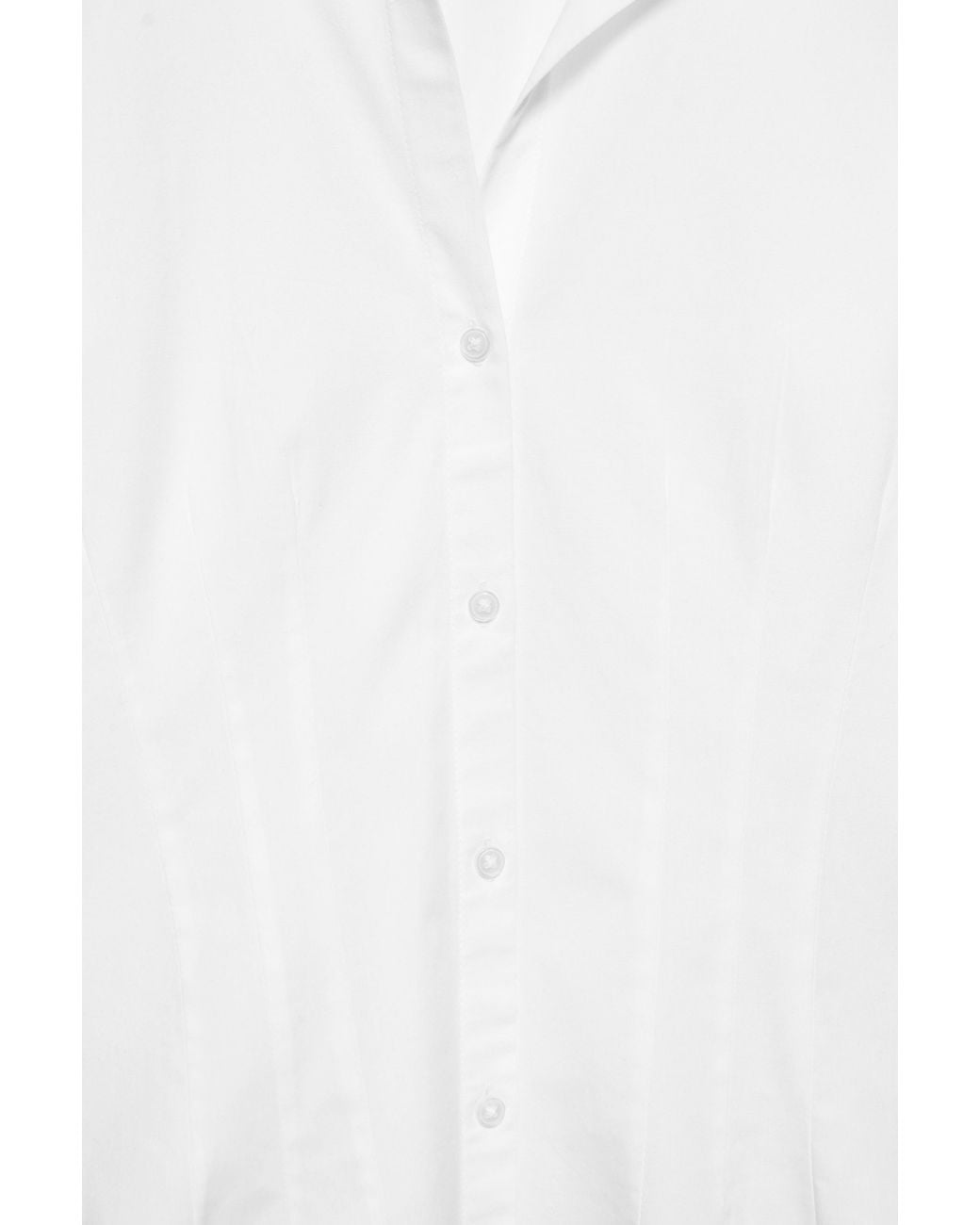 Pull&Bear White Tailliertes Hemd Mit Breiten Manschetten