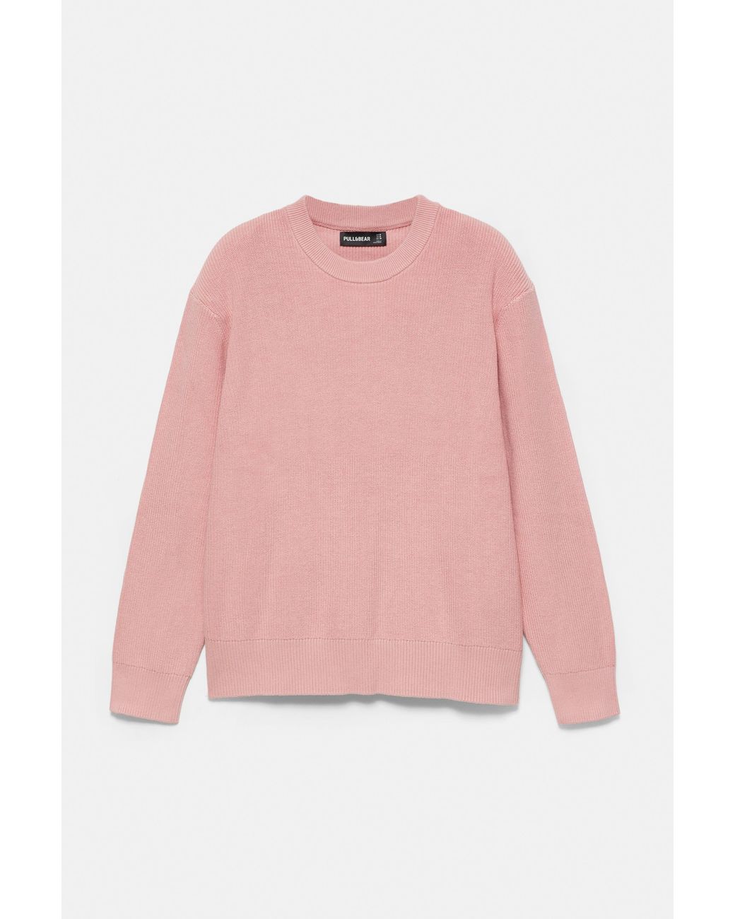 Pull&Bear Basic-Strickpullover in Pink für Herren