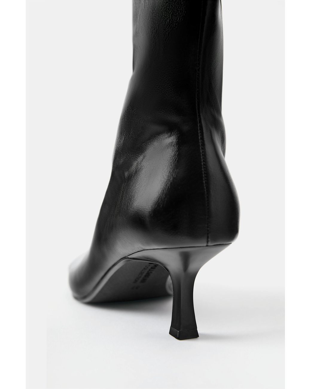 Pull&Bear Black Peep-Toe-Absatzstiefeletten