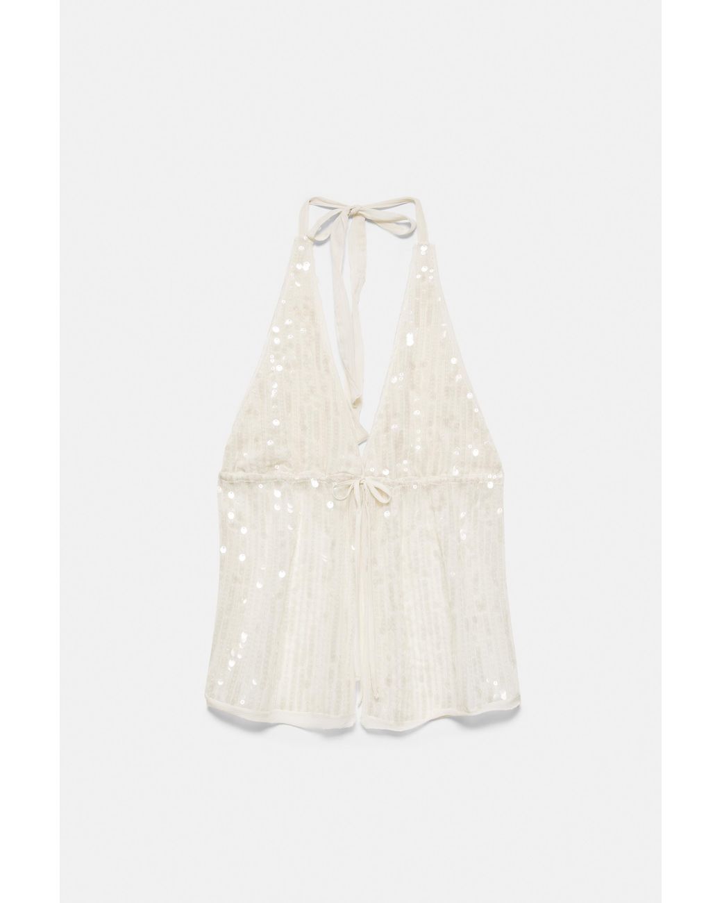 Top Halter Con Paillette di Pull&Bear in Blue