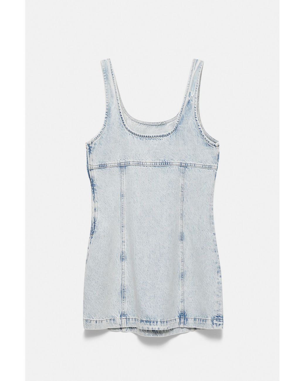 Pull&Bear Blue Short Studded Denim Dress