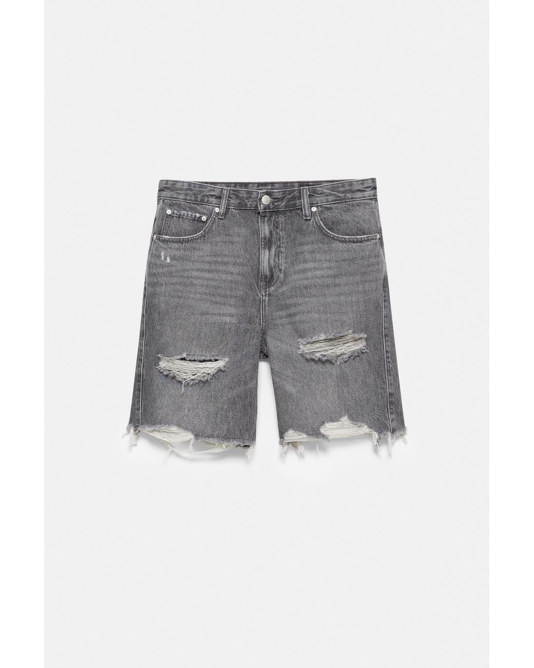 Pull&Bear Multicolor Straight-Leg Denim Bermuda Shorts for men