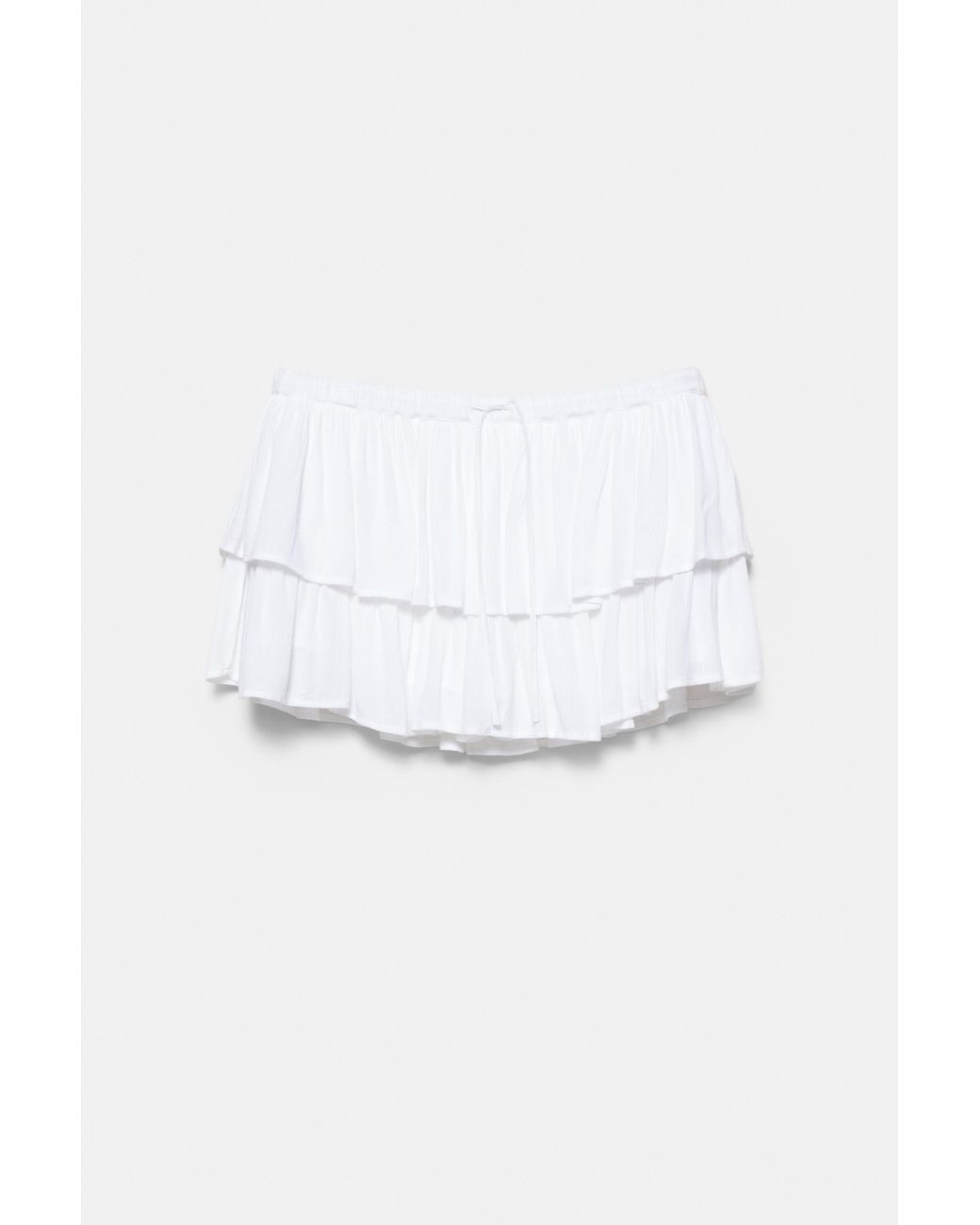 Pull&Bear White Ruffled Skort