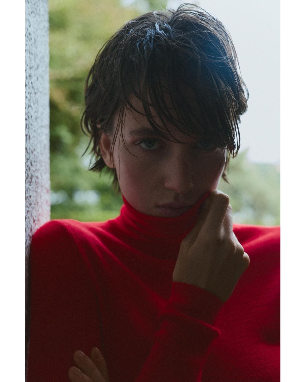Pull&Bear Red High Neck Jumper