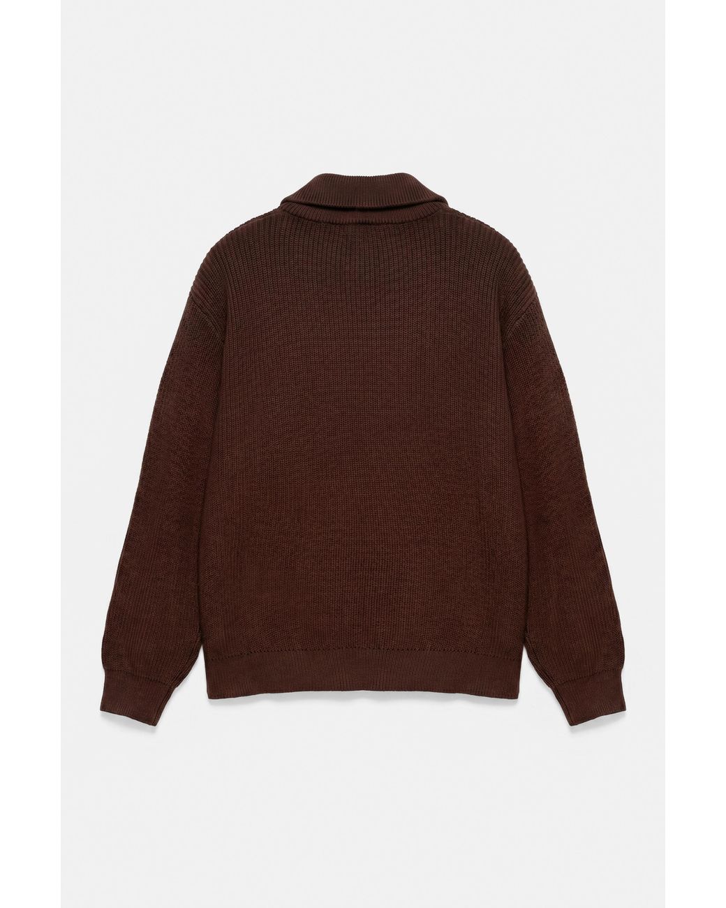 Pull&Bear Brown Quarter-Zip Jumper for men