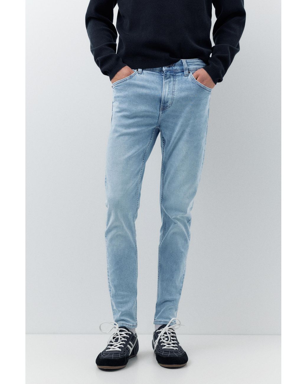 Pull&Bear Blue Basic Skinny Jeans for men