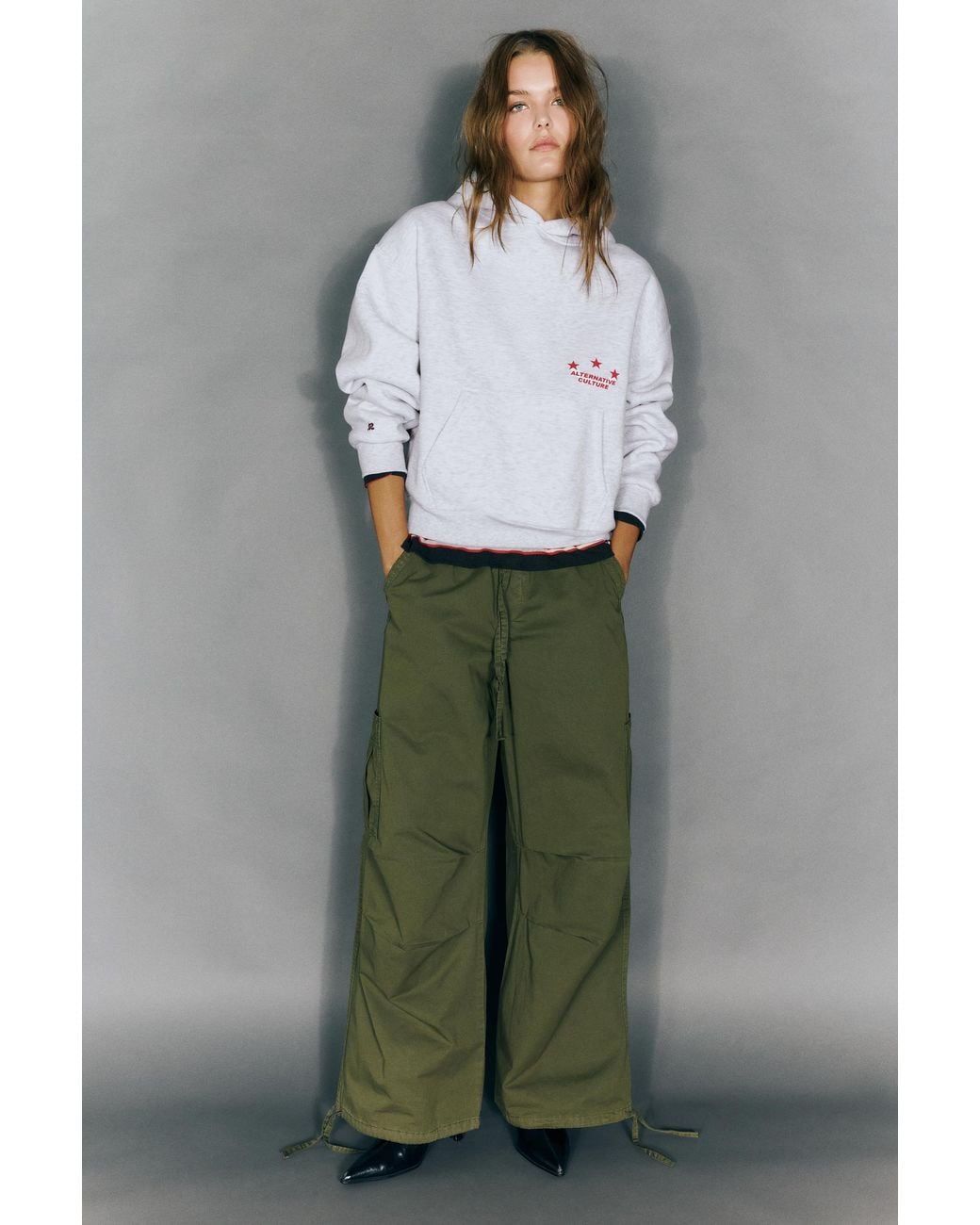 Pull&Bear Multicolor Star Graphic Hoodie