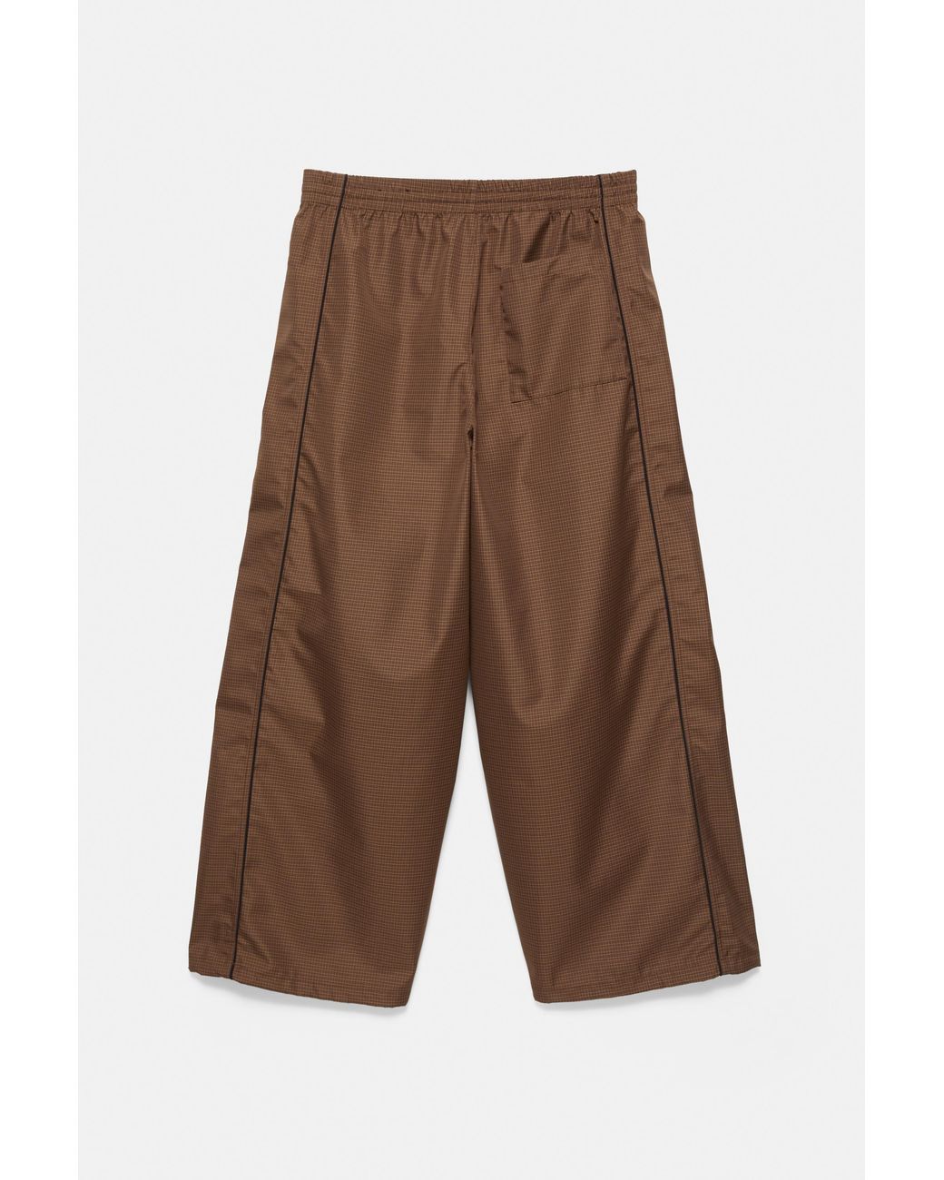 Pull&Bear Brown Stwd Checked Jogger Trousers for men
