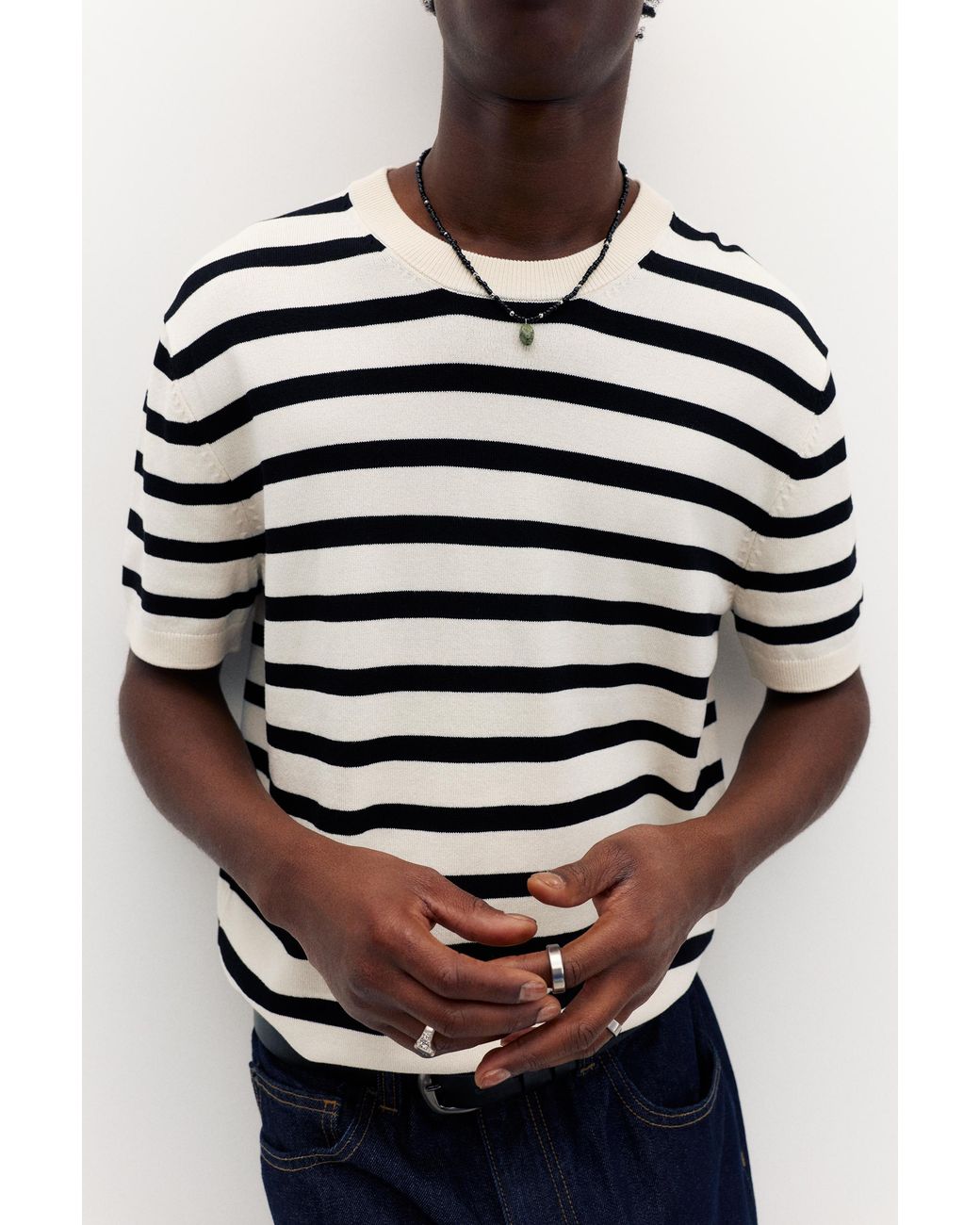 Pull&Bear Multicolor Short Sleeve Jumper for men