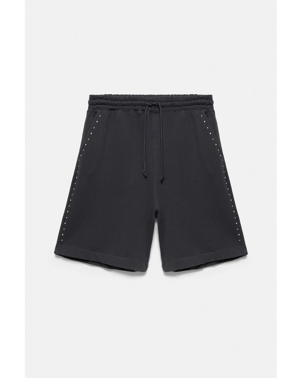 Pull&Bear Red Studded Bermuda Sweat Shorts for men