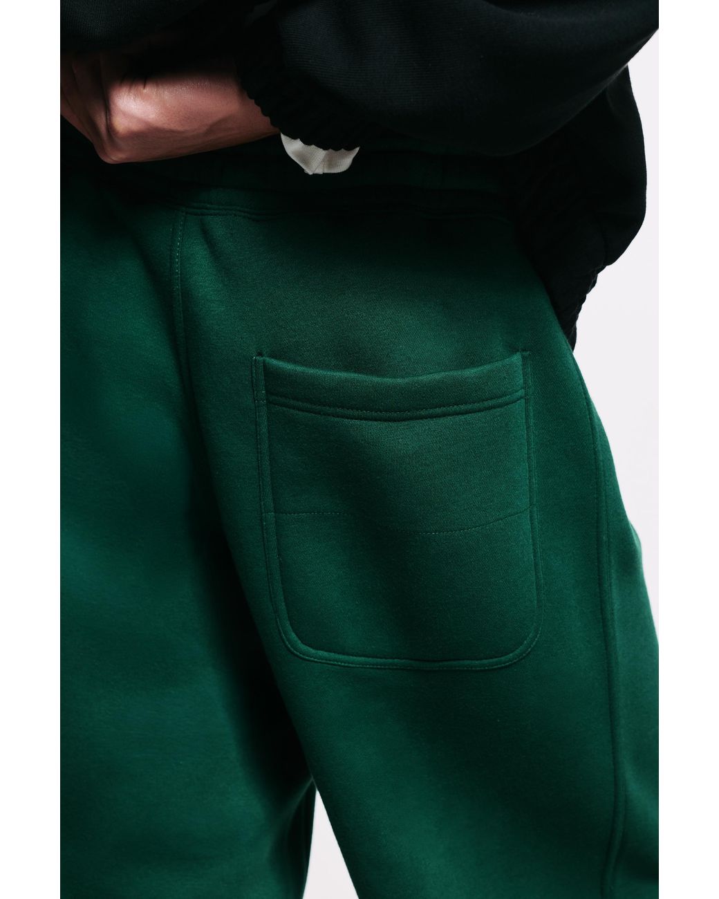 Pull&Bear Green Basic Baggy Sweatpants for men