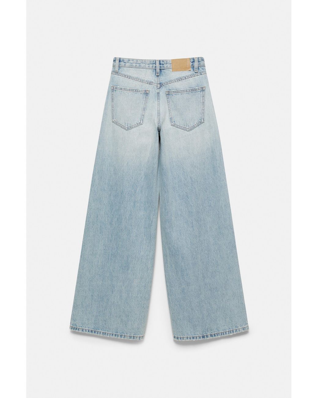 Jean Wide Leg À Strass Pull&Bear en coloris Blue
