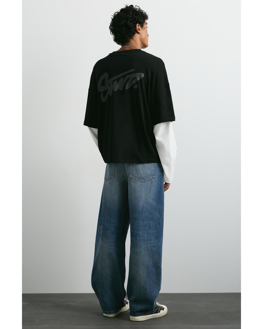 Pull&Bear Multicolor Balloon-Fit Baggy Jeans for men