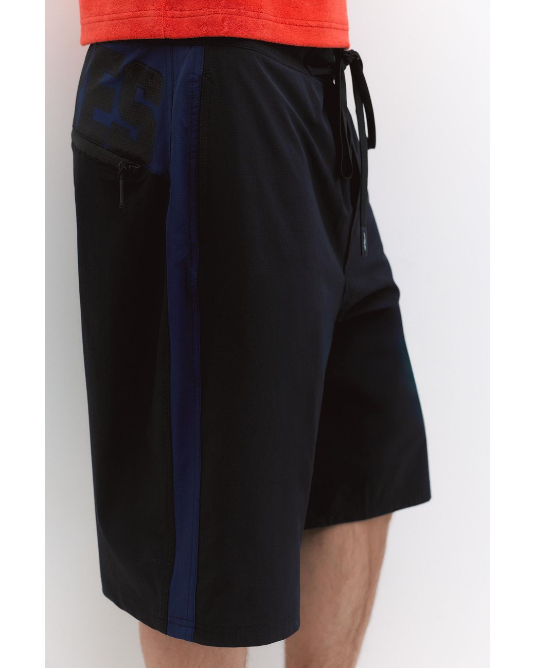 Pull&Bear Black Pleasures X Stwd Swim Shorts for men