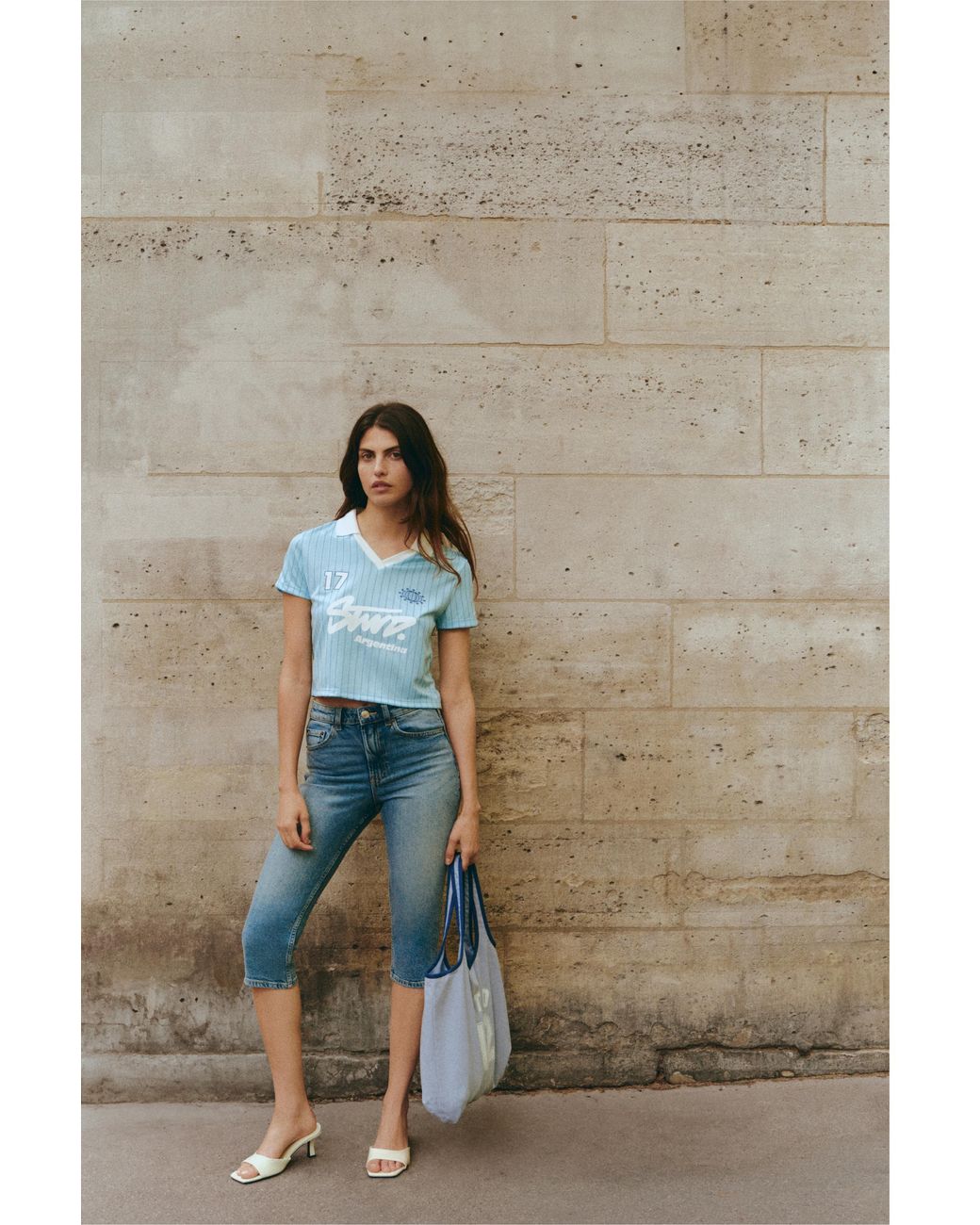 Pull&Bear Green Stwd Argentina T-Shirt