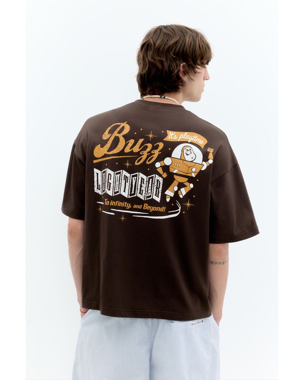 Pull&Bear Black Oversize Toy Story T-Shirt for men