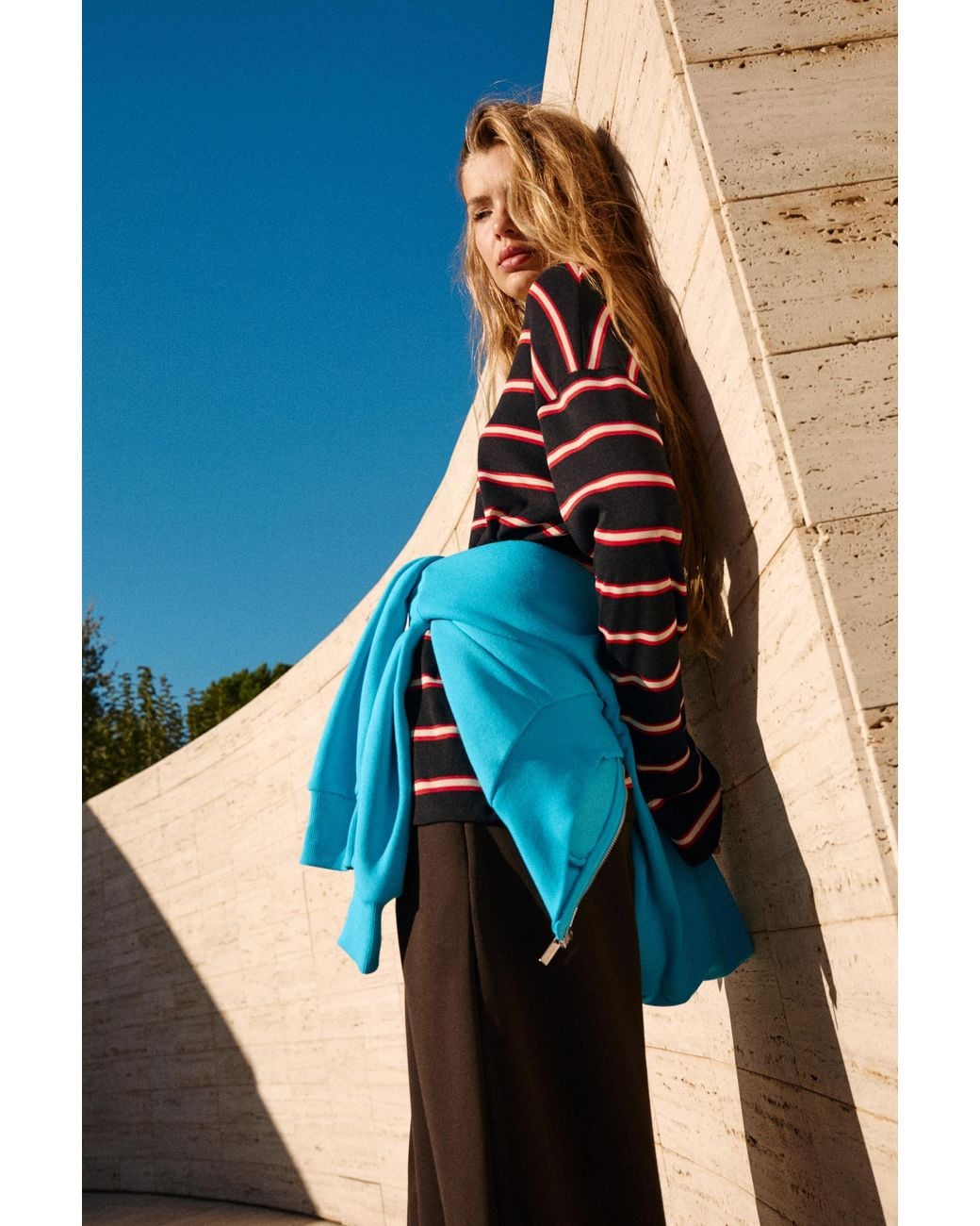 Pull&Bear Blue Oversize T-Shirt