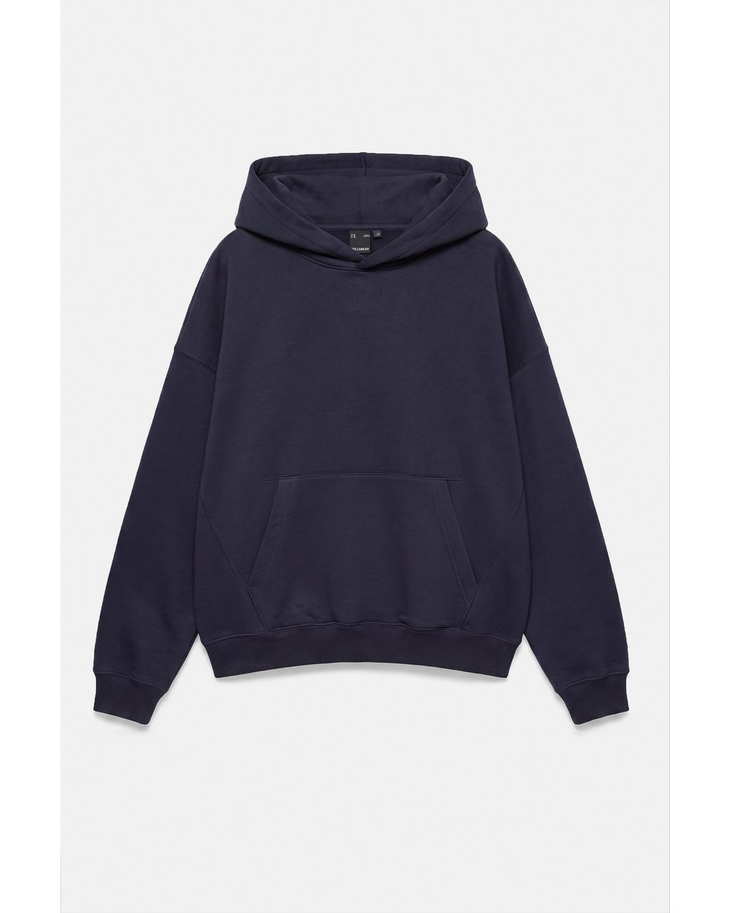 Pull&Bear Blue Boxy Fit Hoodie for men