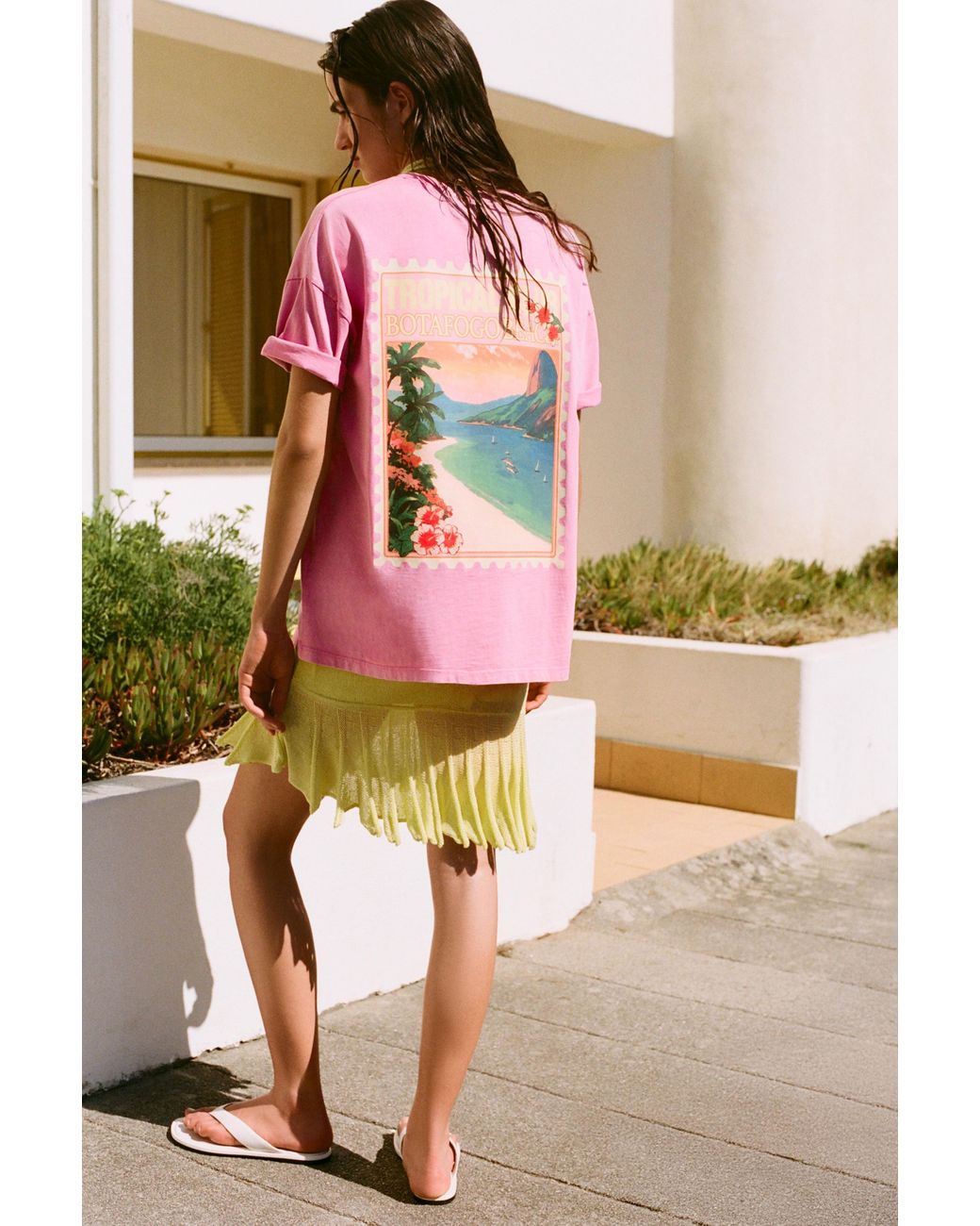 Pull&Bear Multicolor Botafogo Beach Oversize T-Shirt