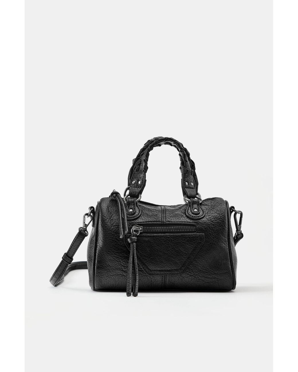 Pull&Bear Black Studded Crossbody Bag