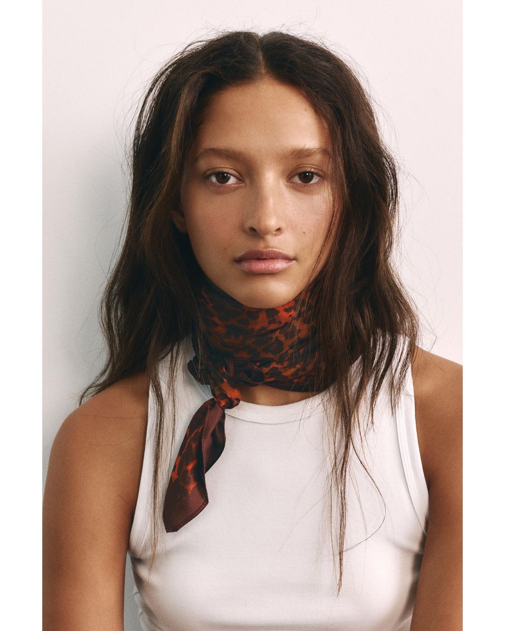 Pull&Bear Brown Leopard Print Bandana