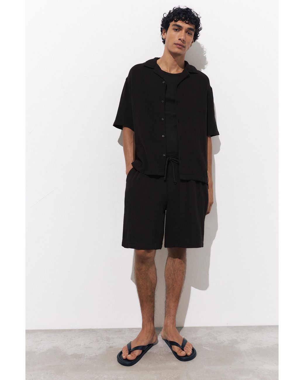 Pull&Bear Joggingshort in het Black voor heren