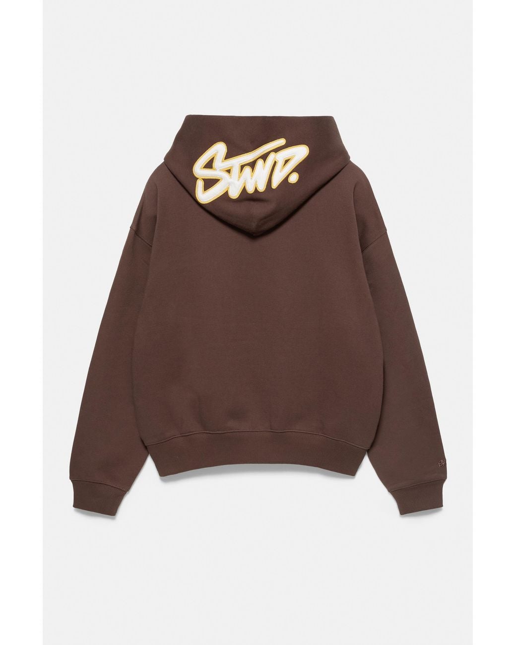 Pull&Bear Brown Boxy Stwd Hoodie for men