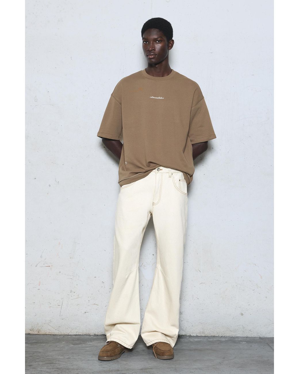 Pull&Bear Natural Worker Trousers for men