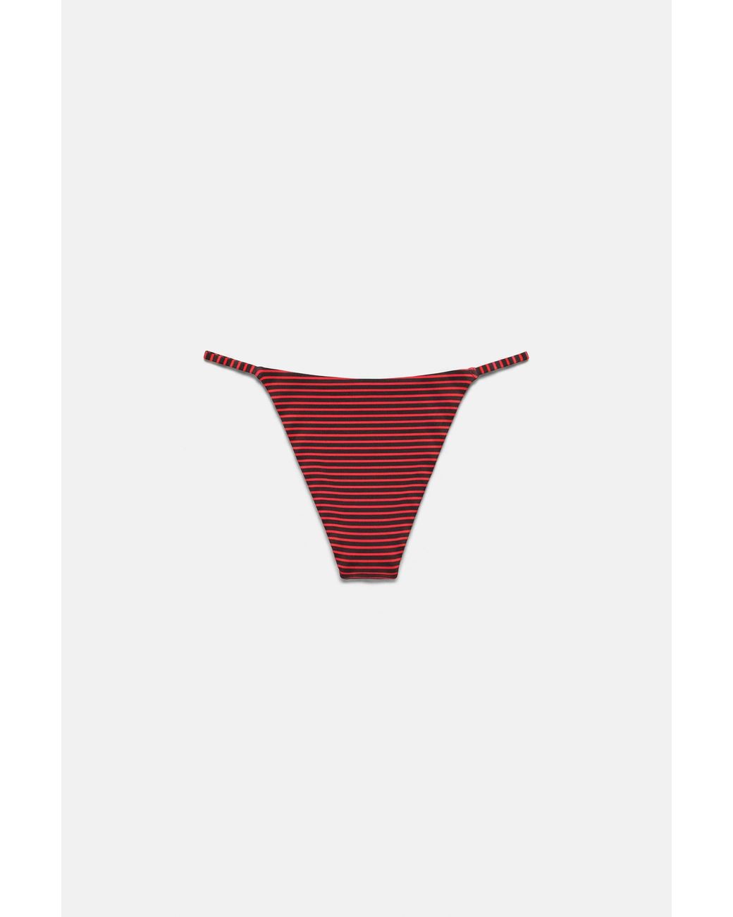 Bas De Bikini Rayé Pull&Bear en coloris Gray