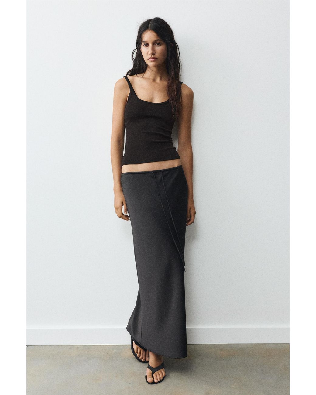 Pull&Bear Black Modal Tank Top