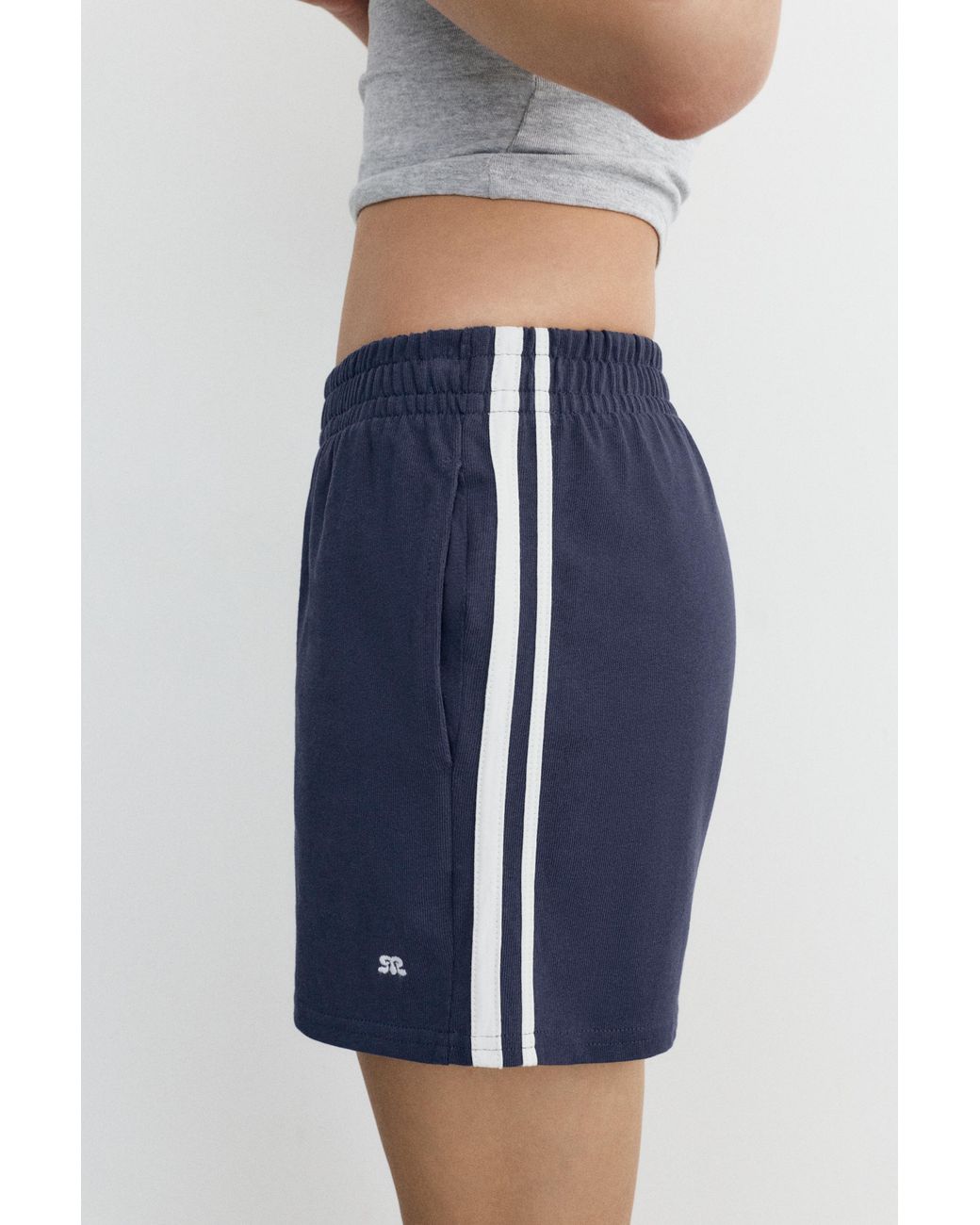 Pull&Bear Blue Sports Shorts With Side Stripes