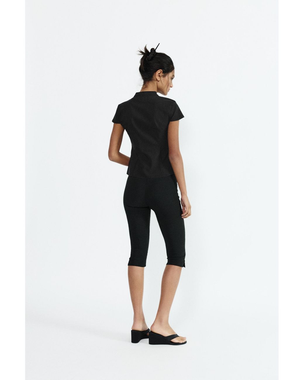 Pull&Bear Black Knot Detail Top